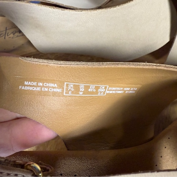 Clarks Annadel Eirwyn Wedge Sandal in Nubuck Sable, 10 WIDE - Picture 7 of 8